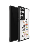 Cat Mom Black Hybrid Clear Case Cover For Samsung Galaxy S24 Ultra