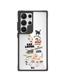 Cat Mom Black Hybrid Clear Case Cover For Samsung Galaxy S24 Ultra