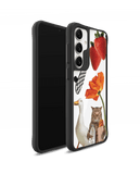 Cat Skate Black Hybrid Clear Case Cover For Samsung Galaxy S24 Plus