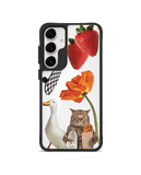 Cat Skate Black Hybrid Clear Case Cover For Samsung Galaxy S24