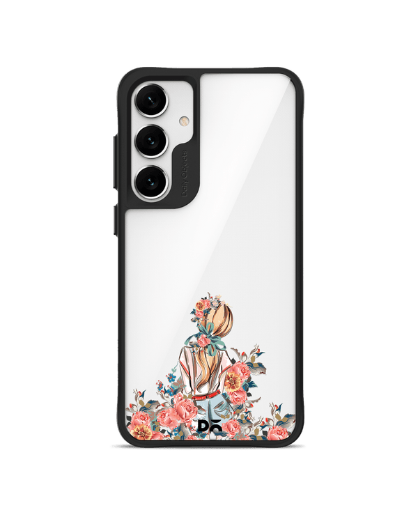 China Rose Black Hybrid Clear Case Cover For Samsung Galaxy S24 Plus