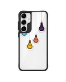 Clear Bulbs Black Hybrid Clear Case Cover For Samsung Galaxy S24