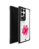 Clear Painted Hibiscus Black Hybrid Clear Case Cover For Samsung Galaxy S24 Ultra