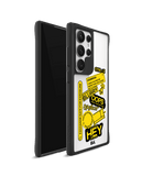Designer Life Black Hybrid Clear Case Cover For Samsung Galaxy S24 Ultra