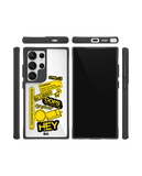 Designer Life Black Hybrid Clear Case Cover For Samsung Galaxy S24 Ultra