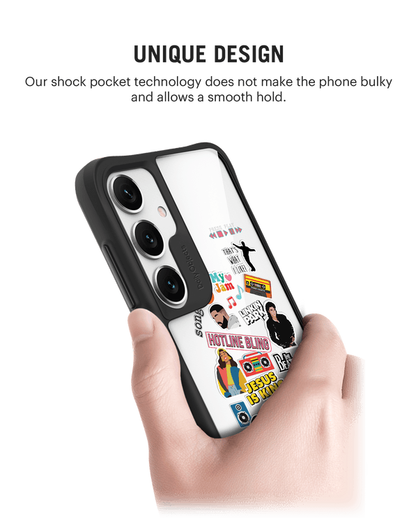 Ear Candy Black Hybrid Clear Case Cover For Samsung Galaxy S24