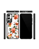 Flower Bunch Black Hybrid Clear Case Cover For Samsung Galaxy S24 Plus