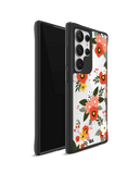 Flower Bunch Black Hybrid Clear Case Cover For Samsung Galaxy S24 Ultra