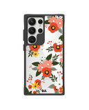 Flower Bunch Black Hybrid Clear Case Cover For Samsung Galaxy S24 Ultra