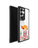 Flower Nerd Black Hybrid Clear Case Cover For Samsung Galaxy S24 Ultra