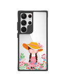 Flower Nerd Black Hybrid Clear Case Cover For Samsung Galaxy S24 Ultra