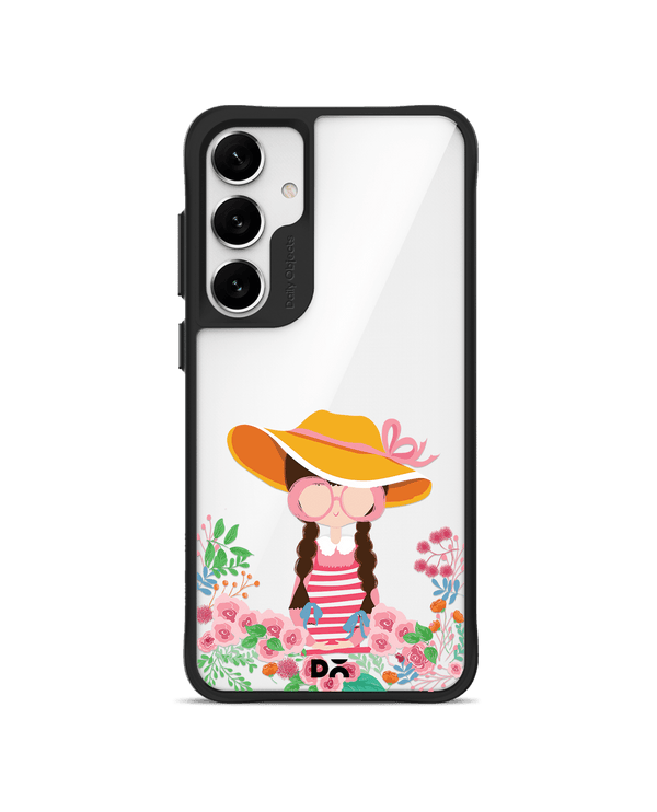 Flower Nerd Black Hybrid Clear Case Cover For Samsung Galaxy S24