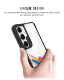 Fly High Black Hybrid Clear Case Cover For Samsung Galaxy S24 Plus