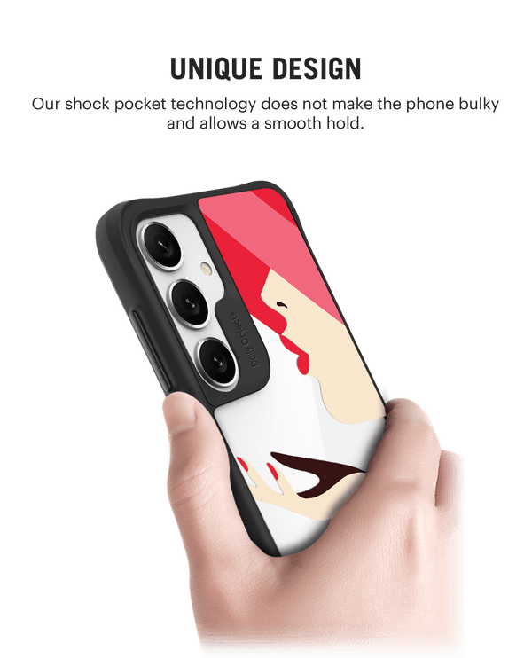 Flying Kiss Black Hybrid Clear Case Cover For Samsung Galaxy S24