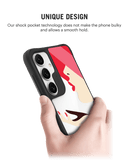 Flying Kiss Black Hybrid Clear Case Cover For Samsung Galaxy S24