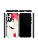 Flying Kiss Black Hybrid Clear Case Cover For Samsung Galaxy S24