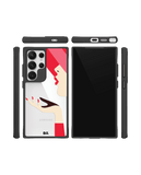 Flying Kiss Black Hybrid Clear Case Cover For Samsung Galaxy S24 Ultra