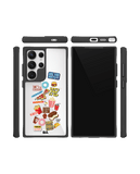Food Coma Black Hybrid Clear Case Cover For Samsung Galaxy S24 Ultra