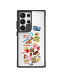 Food Coma Black Hybrid Clear Case Cover For Samsung Galaxy S24 Ultra
