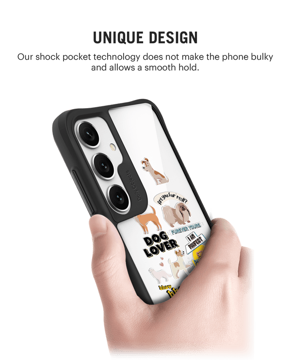 Fur Babies Black Hybrid Clear Case Cover For Samsung Galaxy S24 Plus