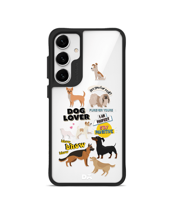 Fur Babies Black Hybrid Clear Case Cover For Samsung Galaxy S24 Plus