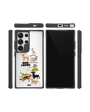 Fur Babies Black Hybrid Clear Case Cover For Samsung Galaxy S24 Ultra