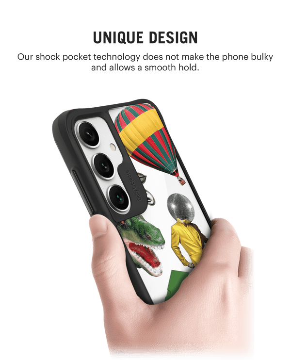 Lego Attack Black Hybrid Clear Case Cover For Samsung Galaxy S24 Plus