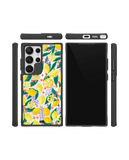 Lemony Leafy Black Hybrid Clear Case Cover For Samsung Galaxy S24 Ultra