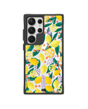 Lemony Leafy Black Hybrid Clear Case Cover For Samsung Galaxy S24 Ultra