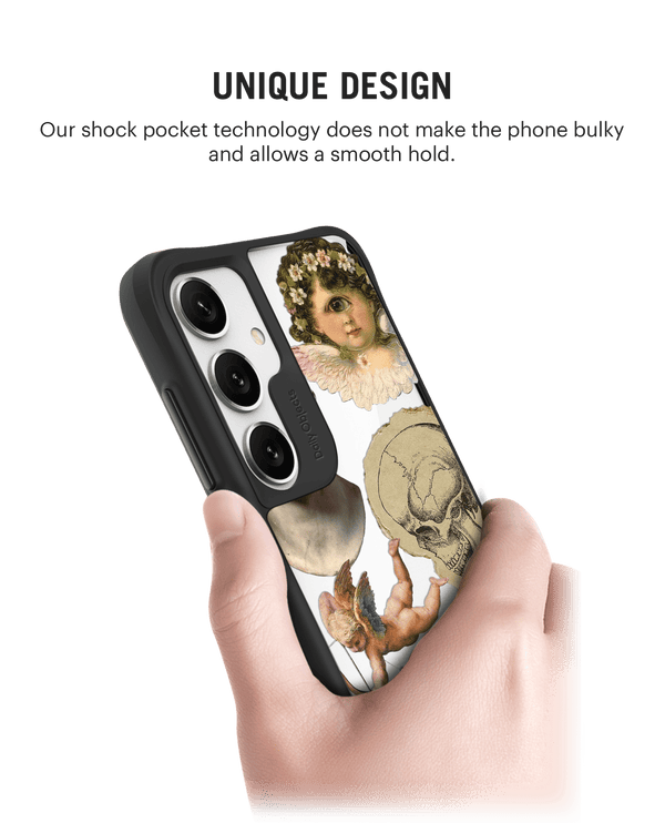 Love Death Cupid Black Hybrid Clear Case Cover For Samsung Galaxy S24 Plus