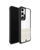 Mandala Band Off White Black Hybrid Clear Case Cover For Samsung Galaxy S24 Plus