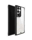 Mandala Flake Off White Black Hybrid Clear Case Cover For Samsung Galaxy S24 Ultra