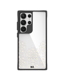 Mandala Flake Off White Black Hybrid Clear Case Cover For Samsung Galaxy S24 Ultra