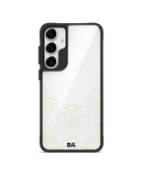 Mandala Flake Off White Black Hybrid Clear Case Cover For Samsung Galaxy S24