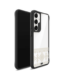 Mandala Tattoo Off White Black Hybrid Clear Case Cover For Samsung Galaxy S24
