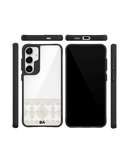 Mandala Tattoo Off White Black Hybrid Clear Case Cover For Samsung Galaxy S24