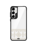 Mandala Tattoo Off White Black Hybrid Clear Case Cover For Samsung Galaxy S24