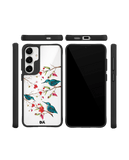 Melody Birds Black Hybrid Clear Case Cover For Samsung Galaxy S24 Plus