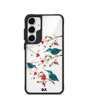 Melody Birds Black Hybrid Clear Case Cover For Samsung Galaxy S24 Plus