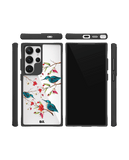 Melody Birds Black Hybrid Clear Case Cover For Samsung Galaxy S24 Ultra