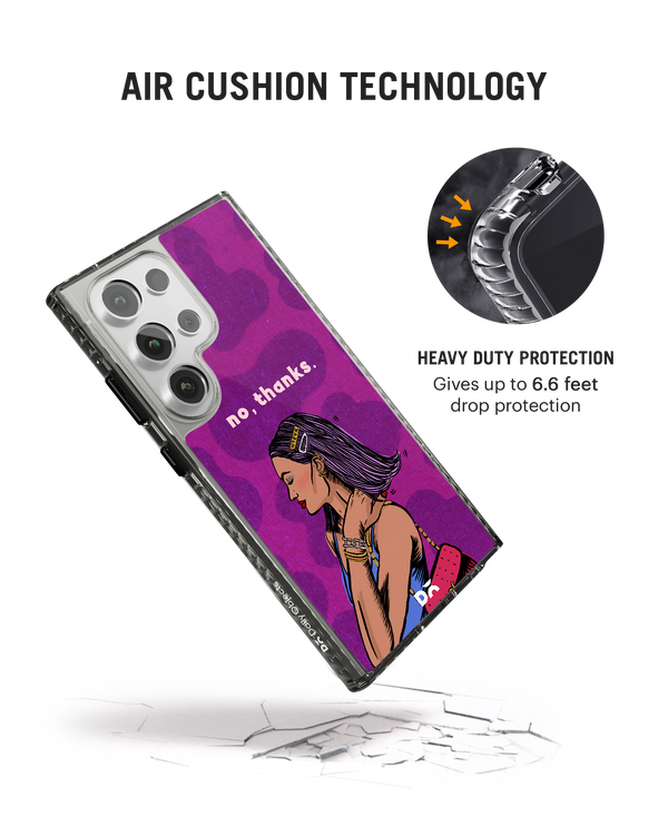 No thanks Stride 2.0 Case Cover For Samsung Galaxy S24 Ultra