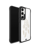 Off White Dreams Black Hybrid Clear Case Cover For Samsung Galaxy S24