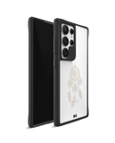 Off White Dreams Black Hybrid Clear Case Cover For Samsung Galaxy S24 Ultra