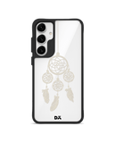 Off White Dreams Black Hybrid Clear Case Cover For Samsung Galaxy S24
