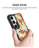 Orange Haul Black Hybrid Clear Case Cover For Samsung Galaxy S24