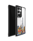 Paris Skyline Black Hybrid Clear Case Cover For Samsung Galaxy S24 Ultra
