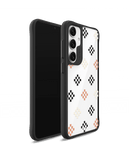 Peach Diamonds Black Hybrid Clear Case Cover For Samsung Galaxy S24 Plus