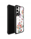 Periwinkle & Roses Black Hybrid Clear Case Cover For Samsung Galaxy S24 Plus