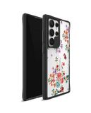 Periwinkle & Roses Black Hybrid Clear Case Cover For Samsung Galaxy S24 Ultra