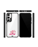 Pink Stilettos Black Hybrid Clear Case Cover For Samsung Galaxy S24 Plus